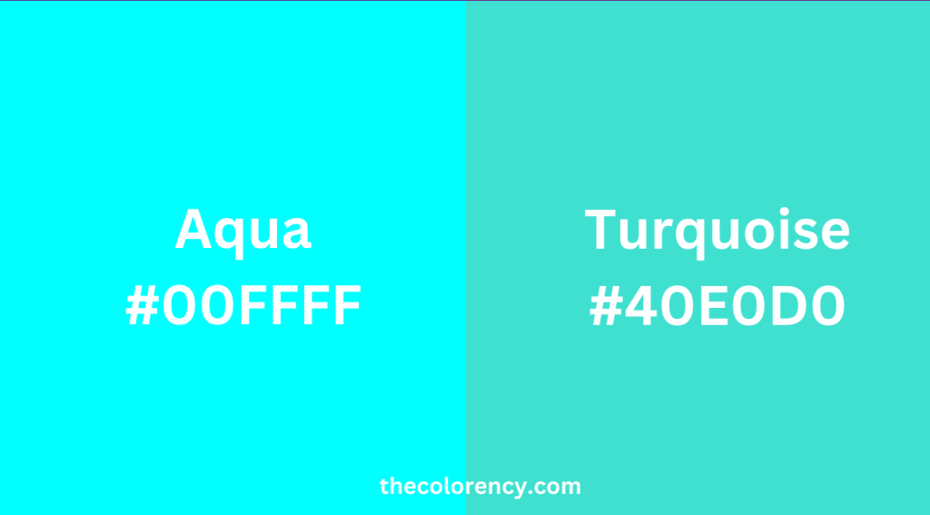 Aqua Vs Turquoise