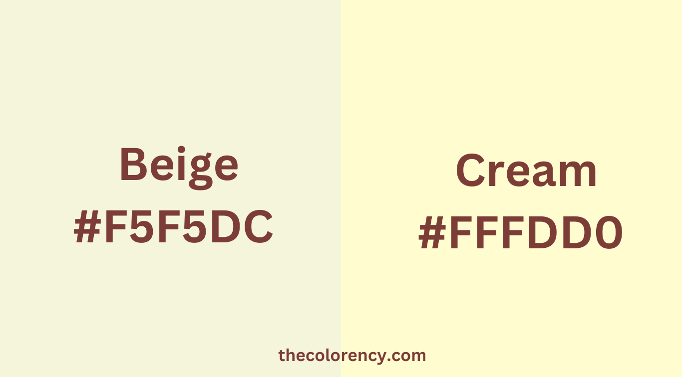 Beige Vs Cream: All the Differences Explained - The Color Ency