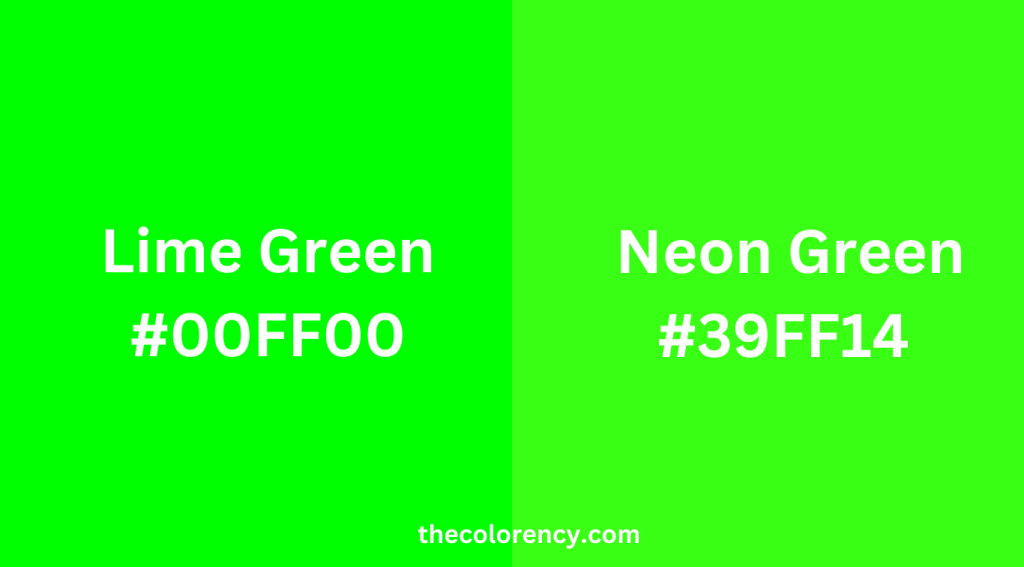 Lime Green Vs Neon Green