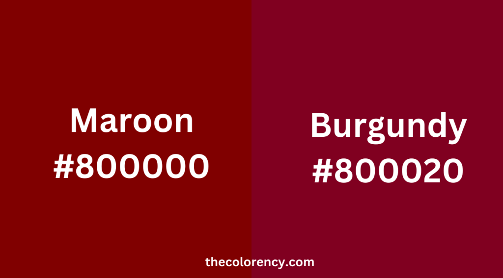Maroon vs Burgundy