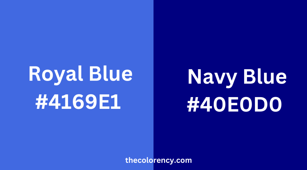 Royal Blue vs Navy Blue