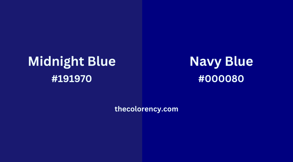 Midnight Blue and Navy Blue