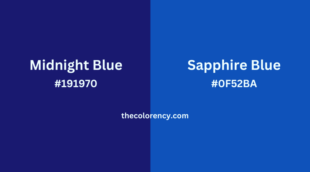 Midnight Blue vs Sapphire Blue