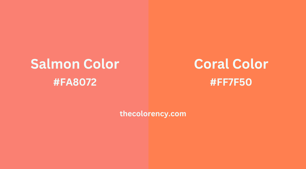 Salmon Color vs Coral Color